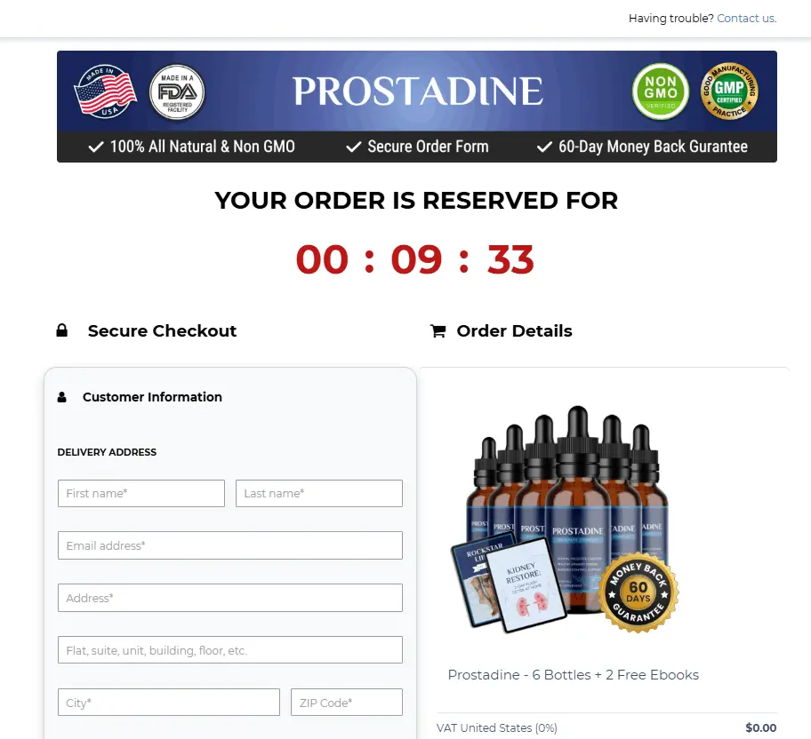 prostadine - Order Page
